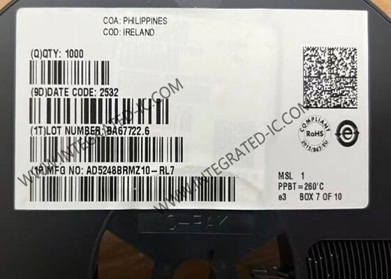 AD5248BRMZ10 256-位置 10 kOhms I2C互換デジタルポテンチオメーターIC MSOP10 パッケージ