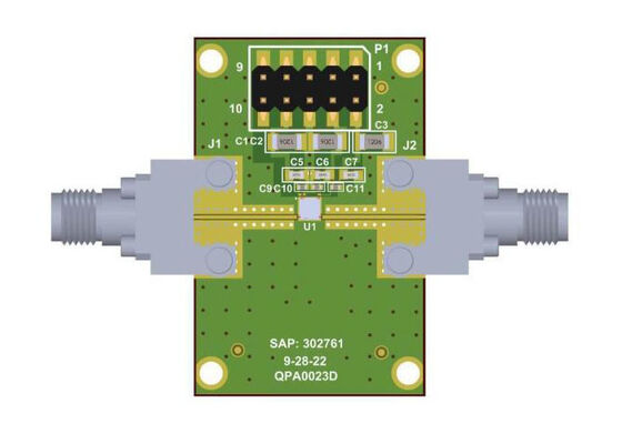 QPA0023DEVB 組み込みソリューション 6GHz から 18GHz 1W ドライバー アンプ評価ボード