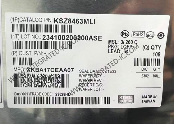 イーサネットIC KSZ8463MLI-TR 3ポート イーサネットスイッチ