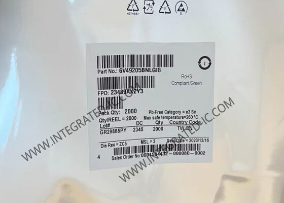 6V49205BNLGI8 統合回路チップ 選択可能なDRR周波数とLP-HCSL PCIe出力を持つ125MHzシステムクロック