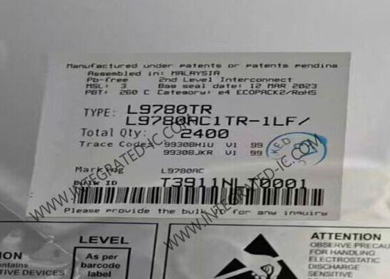 L9780TR センサー IC ワイドレンジ 空気燃料センサー インターフェース LQFP-48 パッケージの 4.9V ~ 5.1V 供給電圧