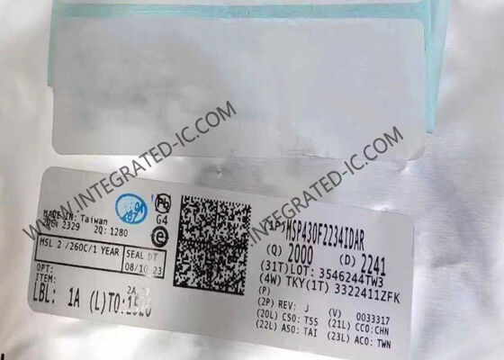 MSP430F2234IDAR 16ビットマイクロコントローラMCU、16MHz速度、8KBフラッシュメモリ搭載