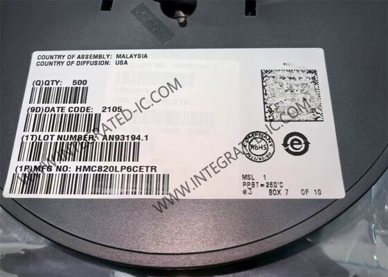 HMC820LP6CETR 5.1GHz フラクショナルN PLL周波数シンセサイザー 超低相騒音付き統合回路チップ