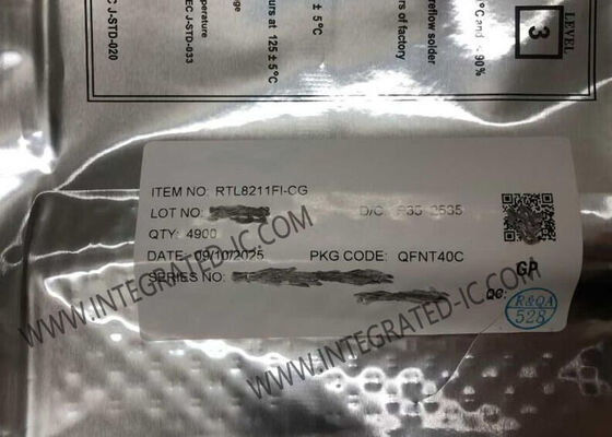 RTL8211FI-CG イーサネットIC 10/100/1000M イーサネットトランシーバー、RGMIIインターフェース搭載、QFN40パッケージ