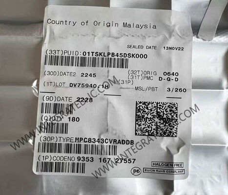 MPC8343CVRADDBマイクロコントローラー MCU 1コア 32ビット 266MHzマイクロプロセッサIC 620-HBGAパッケージ