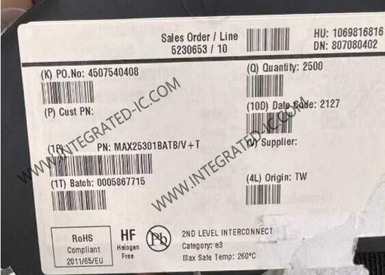 TDFN-10パッケージのMAX25301BATB車載用リニア電圧レギュレータICチップ