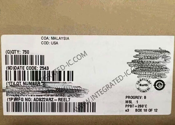 AD822ARZ 低電源 FET 入力 双操作増幅器 鉄道対鉄道出力 SOIC-8