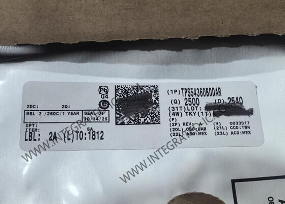 TPS54360BDDAR 統合回路チップ 3.5A ステップダウン DC DC変換器 4.5V から 60V 入力と 100kHz から 2.5MHz 切り替え周波数
