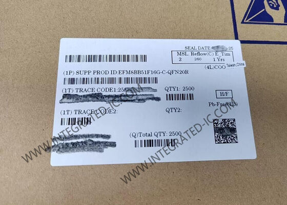 EFM8BB51F16G-C-QFN20R マイクロコントローラ MCU 自動車 CIP-51 8051 バシビィ 20-QFN パッケージ