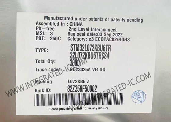 STM32L072KBU6TR マイクロコントローラ MCU シングルコア 32MHz 超低消費電力 Arm Cortex-M0+ MCU