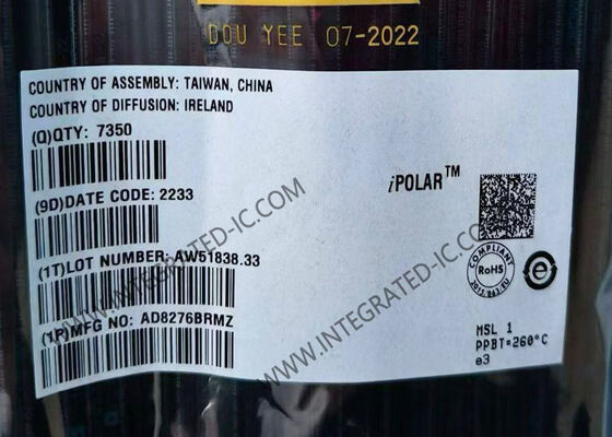 AD8276BRMZ 集成电路芯片 550kHz 单位增益差分放大器 MSOP-8