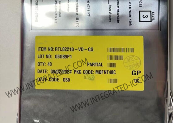 RTL8221B-VD-CG イーサネットIC 10/100/1000M/2.5G PHYトランシーバー QFN-48 パッケージとIEEE 802.3互換性