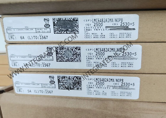 LMC6482AIMX 精密 CMOS 動作増幅器 鉄道対鉄道入力と出力,超低バイアス電流