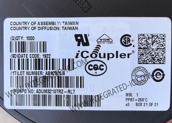 ADUM3210TRZ 2500Vrms 絶縁および強化された ESD 信頼性を備えたデュアルチャネルデジタルアイソレータ IC チップ