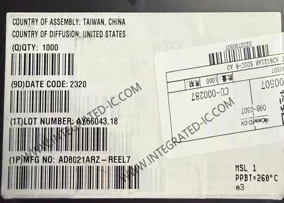 AD8021ARZ低騒音高速操作アンプICチップ 560 MHz帯域幅SOIC-8