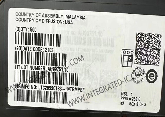LTC2955CTS8-1 統合回路チップ プッシュボタンオン/オフコントローラ 1.5Vから36Vの広い入力供給範囲と1.2μAの低供給電流