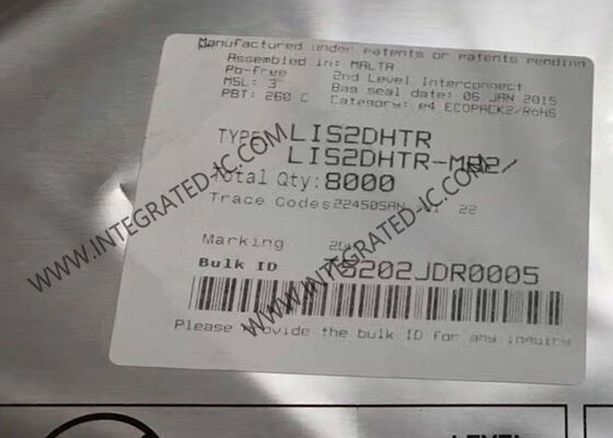 LIS2DHTR デジタル I2C/SPI インターフェイスと ±2g/±4g/±8g/±16g の範囲の3軸加速計