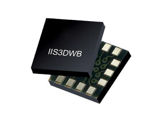 IIS3DWB センサー IC 3軸デジタル振動センサー、超広帯域、低ノイズ、拡張温度範囲