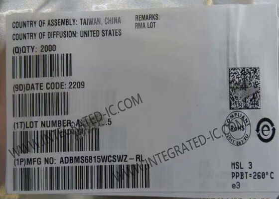 ADBMS6815WCSWZ 集成电路芯片 12通道多电芯电池监视器