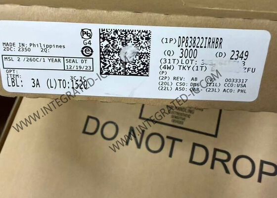 DP83822IRHBR イーサネットIC低電源 頑丈な10/100 Mbps イーサネット PHYトランシーバー 16KV ESD