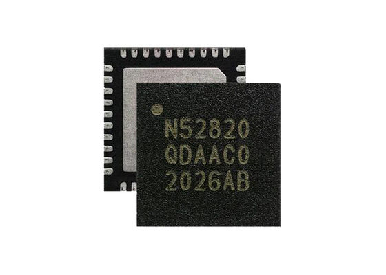 NRF52820-QDAA-R BT IC Bluetoothシステムオンチップ、8 dBm出力電力、BT 5.3サポート、拡張された-40℃～105℃の温度範囲