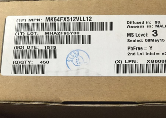 32BIT集積回路の破片MK64FX512VLL12 120MHzの腕の皮質M4のマイクロ制御回路
