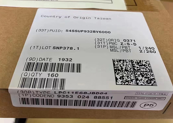 電子集積回路単心50MHz 256KB LPC11E68JBD64のマイクロ制御回路IC
