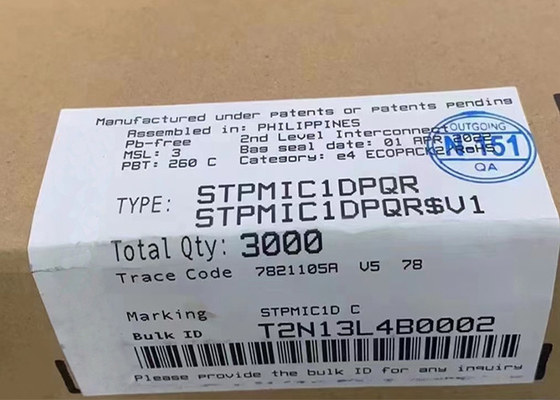 集積回路の破片STPMIC1DPQRの木びき台SMPSのコンバーター44WFQFN力管理