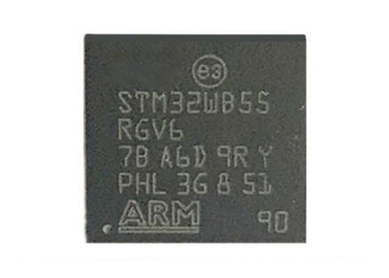 6dBmマイクロ制御回路MCU STM32WB55RGV6 68VFQFN二重中心多重プロトコルの無線MCU