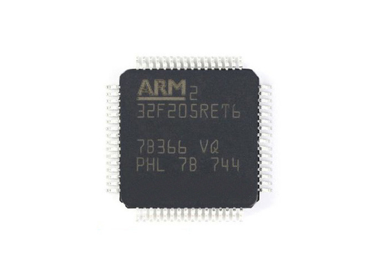 マイクロ制御回路MCU IC STM32F205RET6フラッシュ64-LQFPのパッケージの表面の台紙