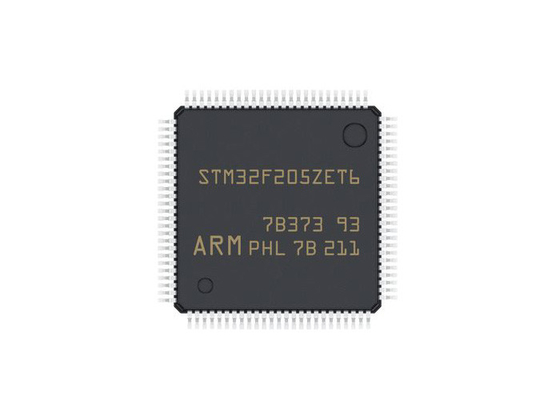 マイクロ制御回路MCU STM32F205ZET6表面の台紙の単心のマイクロ制御回路