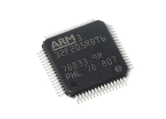 マイクロ制御回路MCU STM32F205RBT6 64-LQFPマイクロ制御回路IC表面の台紙