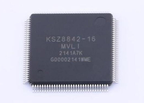 統合回路チップ KSZ8842-16MVLI 2 ポート イーサネット スイッチ IC LQFP128