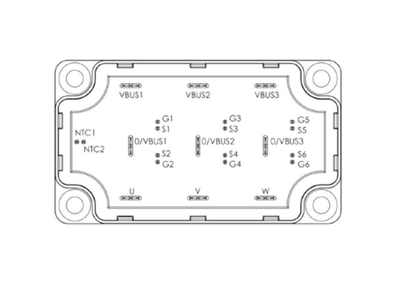 自動車IGBTモジュールMSCSM120TAM16CTPAG 728Wの分離した半導体モジュール