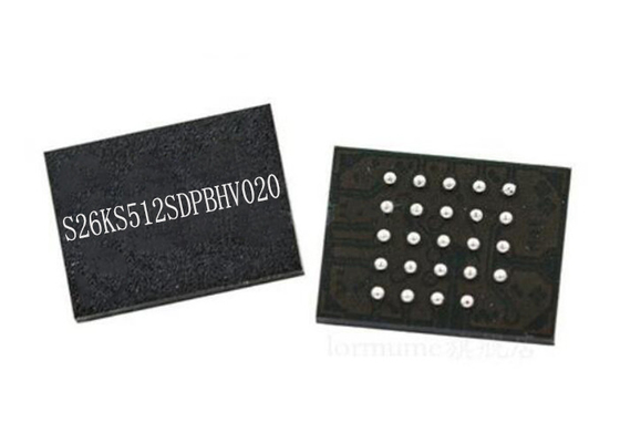 記憶IC S26KS512SDPBHV020 512Mbit平行24-FBGA集積回路の破片