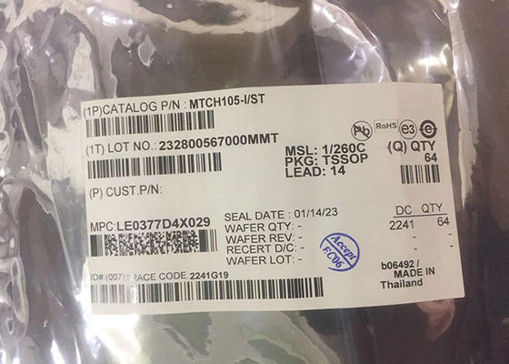 集積回路チップ MTCH105-I/ST 容量感触ボタン 14-TSSOP