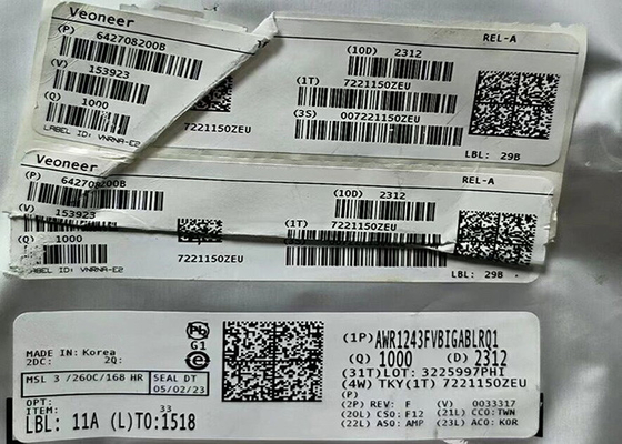 RFトランシーバーIC AWR1243FVBIGABLRQ1 シングルチップFMCWトランシーバー161-TFBGA