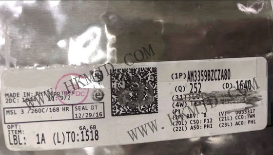 マイクロコントローラ MCU AM3359BZCZA80 MPU SITARA 800MHZ 324NFBGA