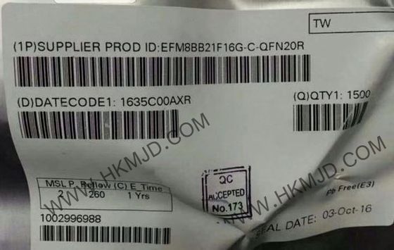 マイクロコントローラ MCU EFM8BB21F16G-C-QFN20R 8-ビット 50MHz CIP-51 8051 マイクロコントローラ IC 20-QFN
