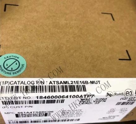 マイクロコントローラーMCU ATSAML21E16B-MUT 10チャンネル 48MHz 8ビット埋め込みMCU VQFN32