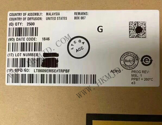 統合回路チップ LT8609EMSE 42V 3Aピークシンクロバック 切り替え電圧調節器