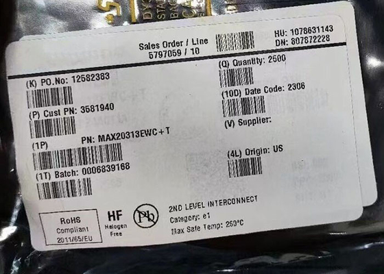統合回路チップ MAX20313EWC 500mA から 6A 調整可能な電流制限スイッチ