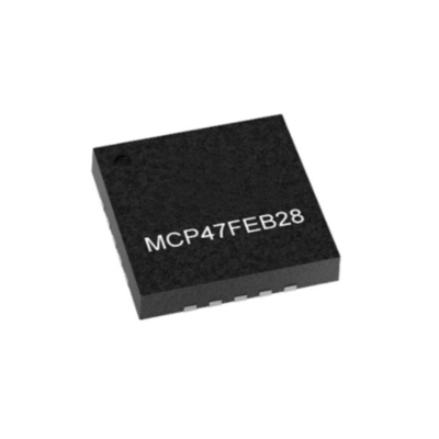統合回路チップ MCP47FEB28-E/MQ EEPROM と I2C インターフェース付き 12 ビット DAC