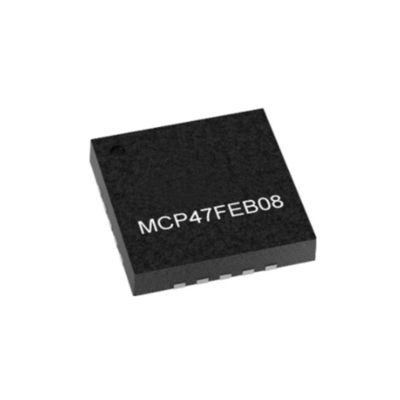 統合回路チップ MCP47FEB08-E/MQ 8ビットデジタルからアナログ変換器 QFN-20