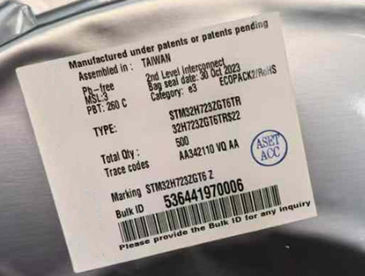 マイクロ制御回路IC STM32H723ZGT6 32は単心STM32H7 144-LQFPのパッケージをかんだ