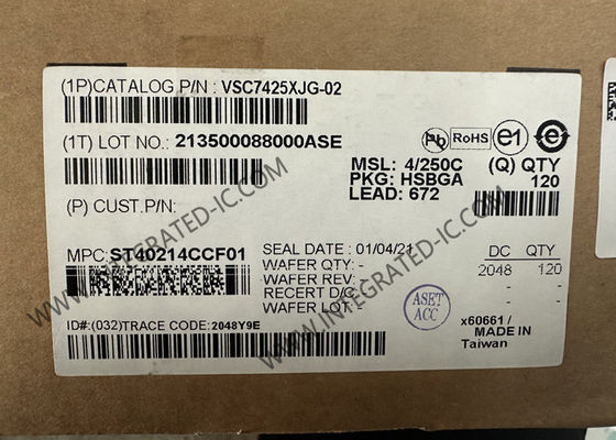 イーサネットIC VSC7425XJG-02 10ポート マネージド レイヤー2イーサネットスイッチIC、12トランシーバー BGA-672