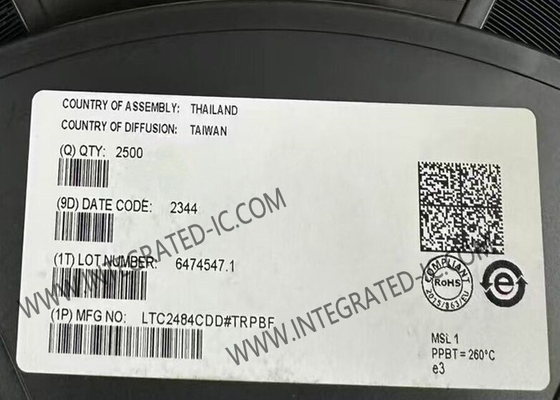 LTC2484CDD 統合回路チップ 24 ビット ΔΣ ADC 簡単にドライブ入力電流キャンセル DFN-10