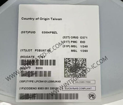 LPC54101J256UK49 マイクロコントローラ MCU 100MHz 32ビット単核マイクロコントローラ