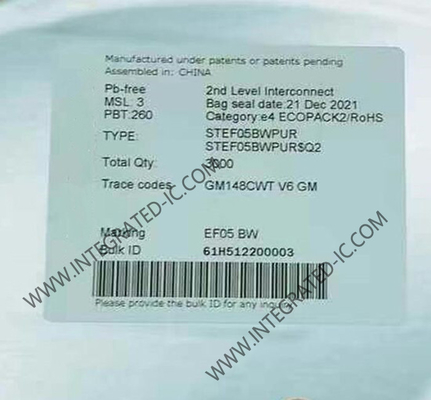 STEF05BWPUR 統合回路チップ 5Vライン DFN-10 パッケージのための統合電子ファイューズ