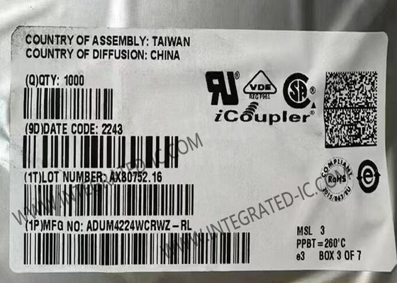 ADUM4224WCRWZ 集積回路チップ 5kVrms 隔離精密半ブリッジゲートドライバー